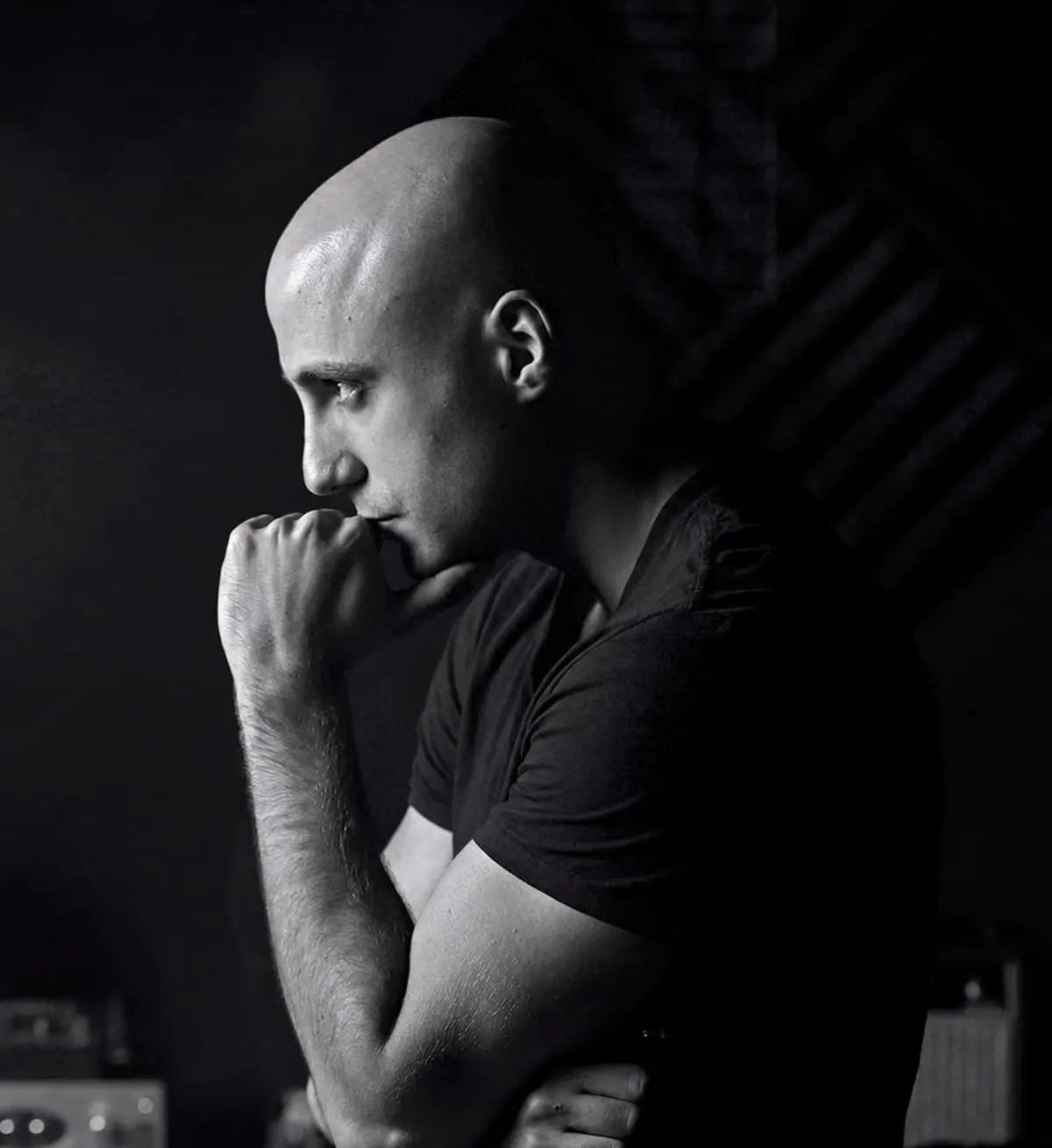 Anthony Casalena, black and white portrait