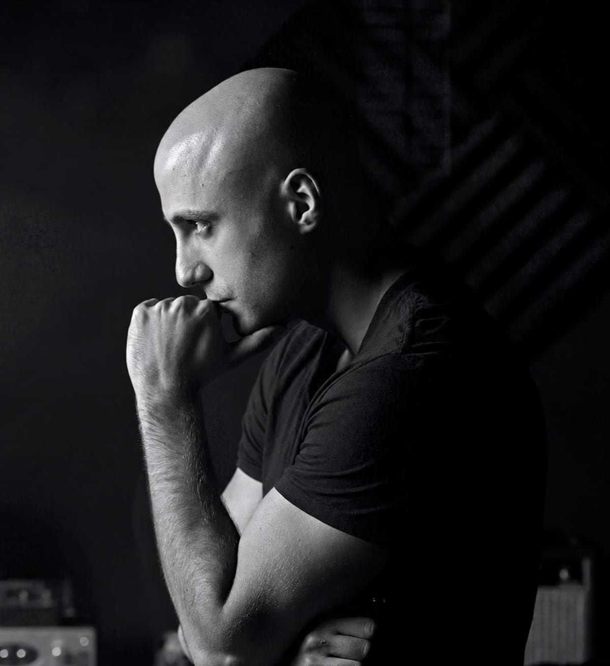 Anthony Casalena, black and white portrait